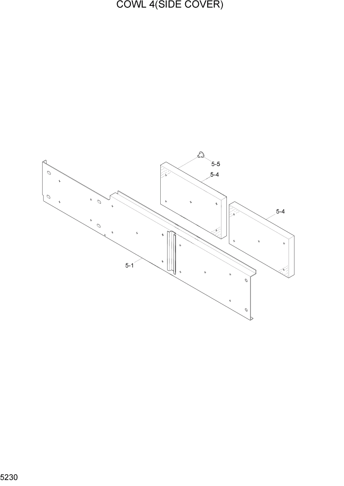 Схема запчастей Hyundai HL757TM7A - PAGE 5230 COWL 4(SIDE COVER) СТРУКТУРА