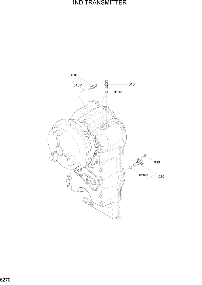 Схема запчастей Hyundai HL757TM7A - PAGE 6270 IND TRANSMITTER СИЛОВАЯ СИСТЕМА