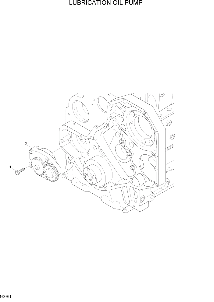 Схема запчастей Hyundai HL757TM7A - PAGE 9360 LUBRICATION OIL PUMP ДВИГАТЕЛЬ БАЗА