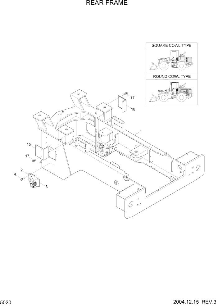 Схема запчастей Hyundai HL760-7 - PAGE 5020 REAR FRAME СТРУКТУРА