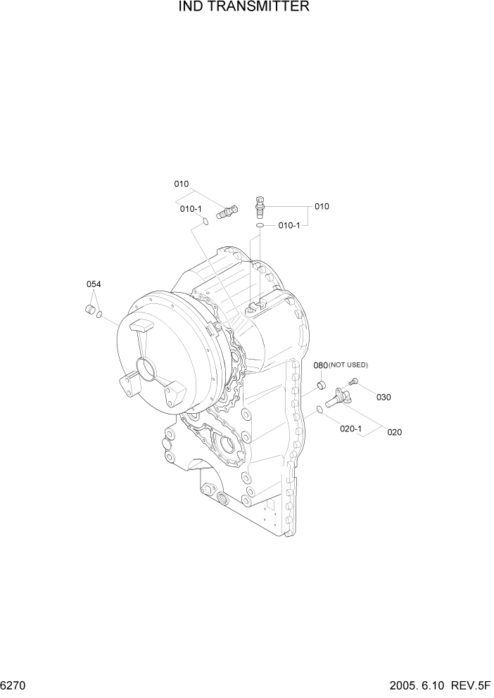 Схема запчастей Hyundai HL760-7 - PAGE 6270 IND TRANSMITTER СИЛОВАЯ СИСТЕМА