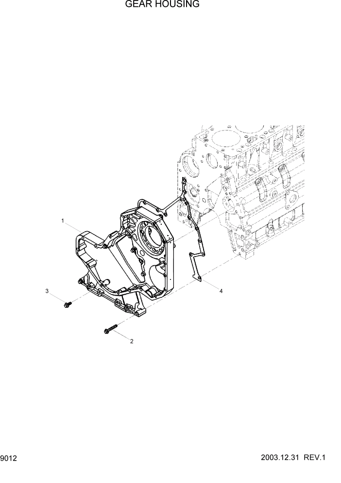 Схема запчастей Hyundai HL760-7 - PAGE 9012 GEAR HOUSING ДВИГАТЕЛЬ БАЗА