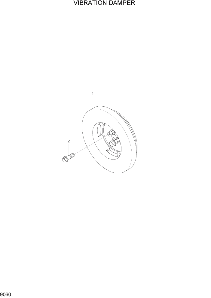 Схема запчастей Hyundai HL760-7 - PAGE 9060 VIBRATION DAMPER ДВИГАТЕЛЬ БАЗА