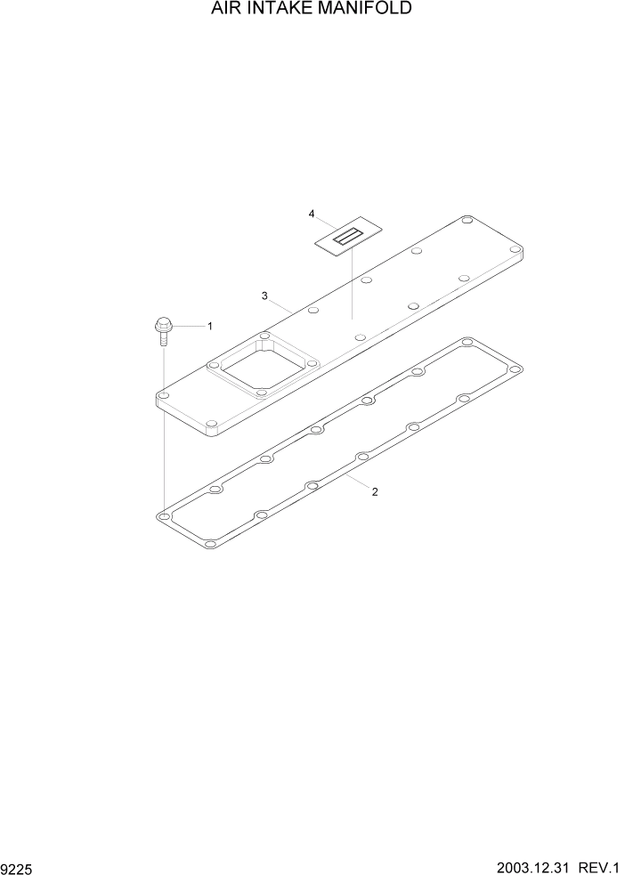 Схема запчастей Hyundai HL760-7 - PAGE 9225 AIR INTAKE MANIFOLD ДВИГАТЕЛЬ БАЗА