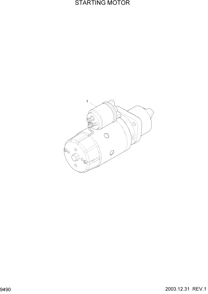 Схема запчастей Hyundai HL760-7 - PAGE 9490 STARTING MOTOR ДВИГАТЕЛЬ БАЗА