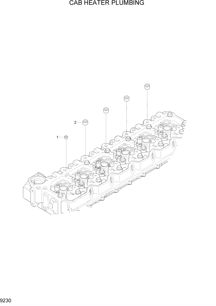 Схема запчастей Hyundai HL760-7A - PAGE 9230 CAB HEATER PLUMBING ДВИГАТЕЛЬ БАЗА