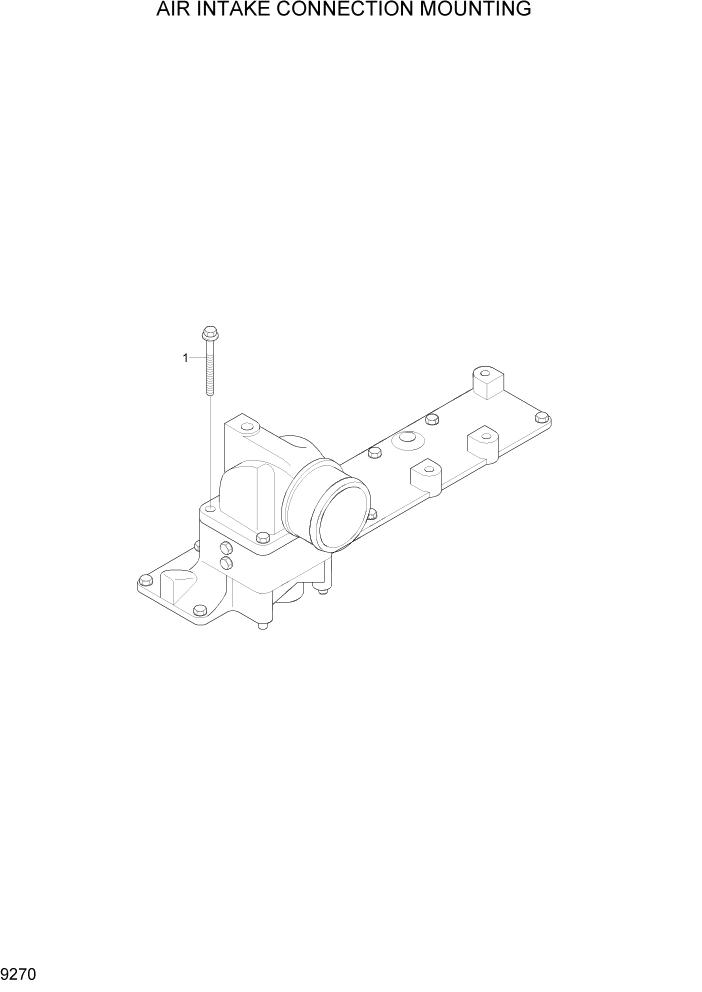 Схема запчастей Hyundai HL760-7A - PAGE 9270 AIR INTAKE CONNECTION MOUNTING ДВИГАТЕЛЬ БАЗА