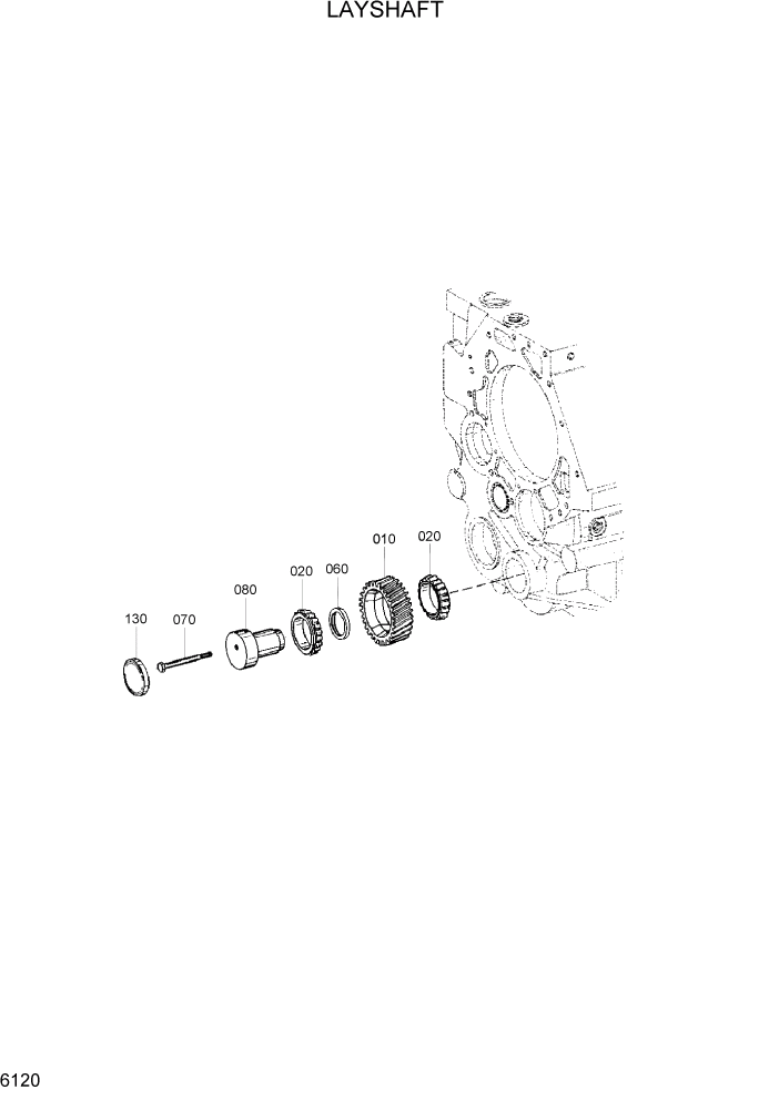 Схема запчастей Hyundai HL770-7 - PAGE 6120 LAYSHAFT СИЛОВАЯ СИСТЕМА