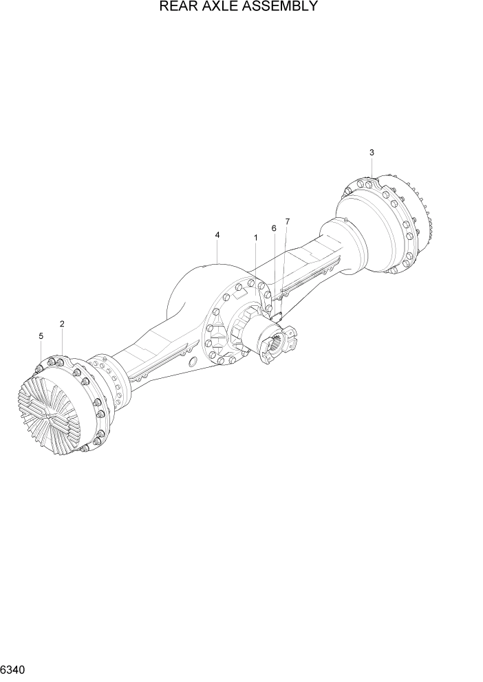 Схема запчастей Hyundai HL770-7 - PAGE 6340 REAR AXLE ASSEMBLY СИЛОВАЯ СИСТЕМА