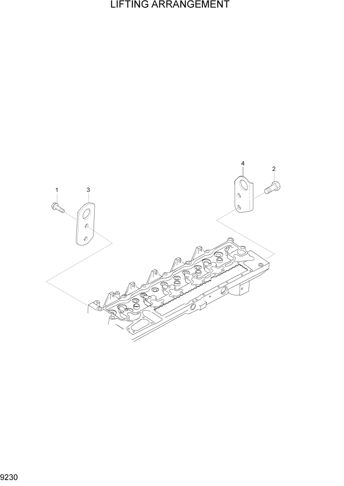 Схема запчастей Hyundai HL770-7 - PAGE 9230 LIFTING ARRANGEMENT ДВИГАТЕЛЬ БАЗА