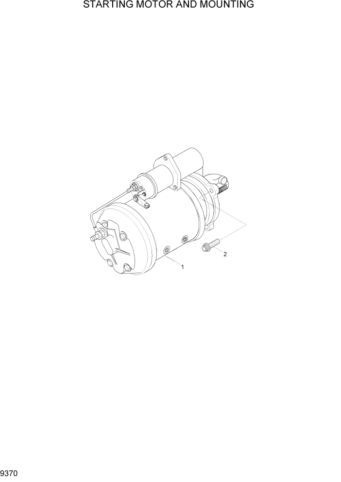 Схема запчастей Hyundai HL770-7 - PAGE 9370 STARTING MOTOR AND MOUNTING ДВИГАТЕЛЬ БАЗА