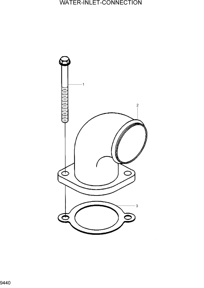 Схема запчастей Hyundai HL770-7 - PAGE 9440 WATER INLET CONNECTION ДВИГАТЕЛЬ БАЗА