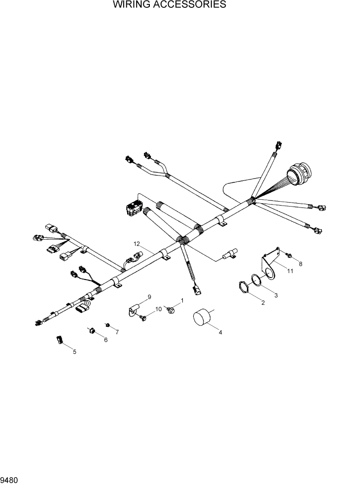 Схема запчастей Hyundai HL770-7 - PAGE 9480 WIRING ACCESSORIES ДВИГАТЕЛЬ БАЗА