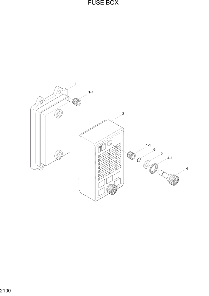 Схема запчастей Hyundai HL770-7A - PAGE 2100 FUSE BOX ЭЛЕКТРИЧЕСКАЯ СИСТЕМА