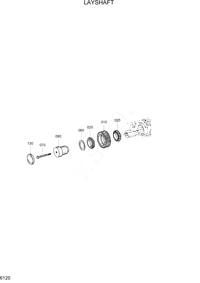 Схема запчастей Hyundai HL770-7A - PAGE 6120 LAYSHAFT СИЛОВАЯ СИСТЕМА