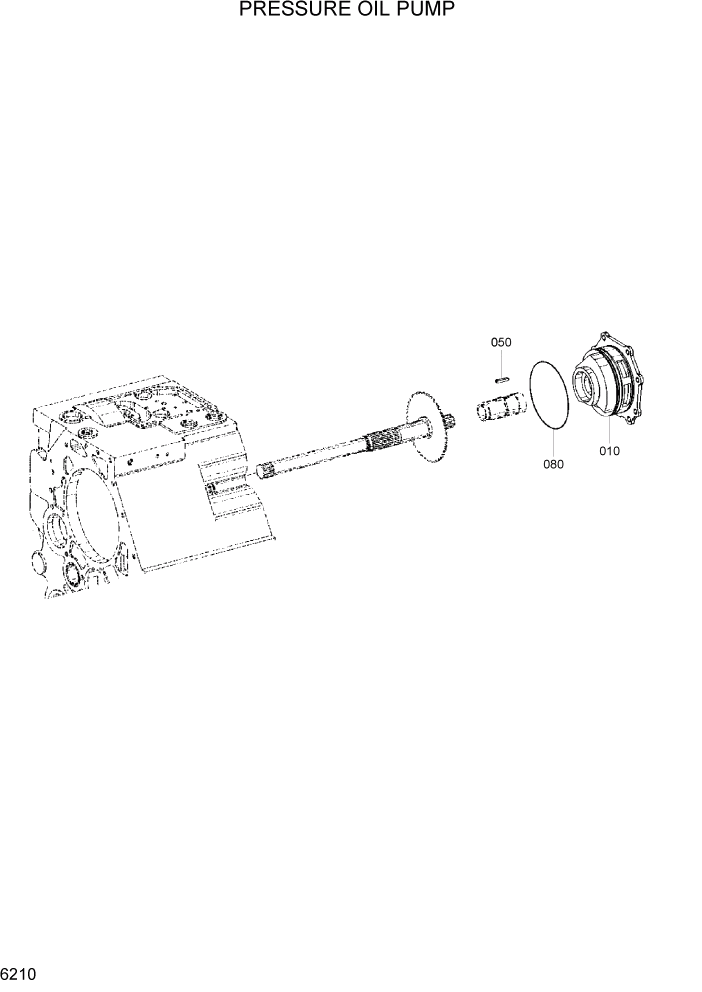 Схема запчастей Hyundai HL770-7A - PAGE 6210 PRESSURE OIL PUMP СИЛОВАЯ СИСТЕМА