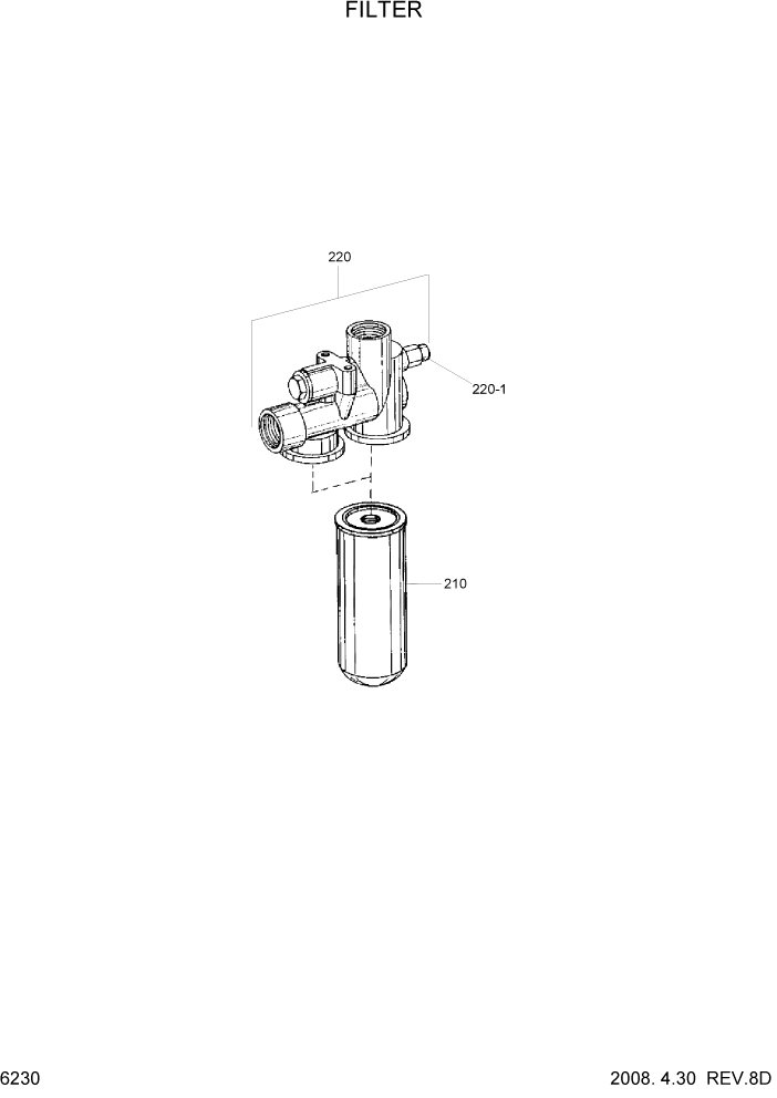 Схема запчастей Hyundai HL770-7A - PAGE 6230 FILTER СИЛОВАЯ СИСТЕМА