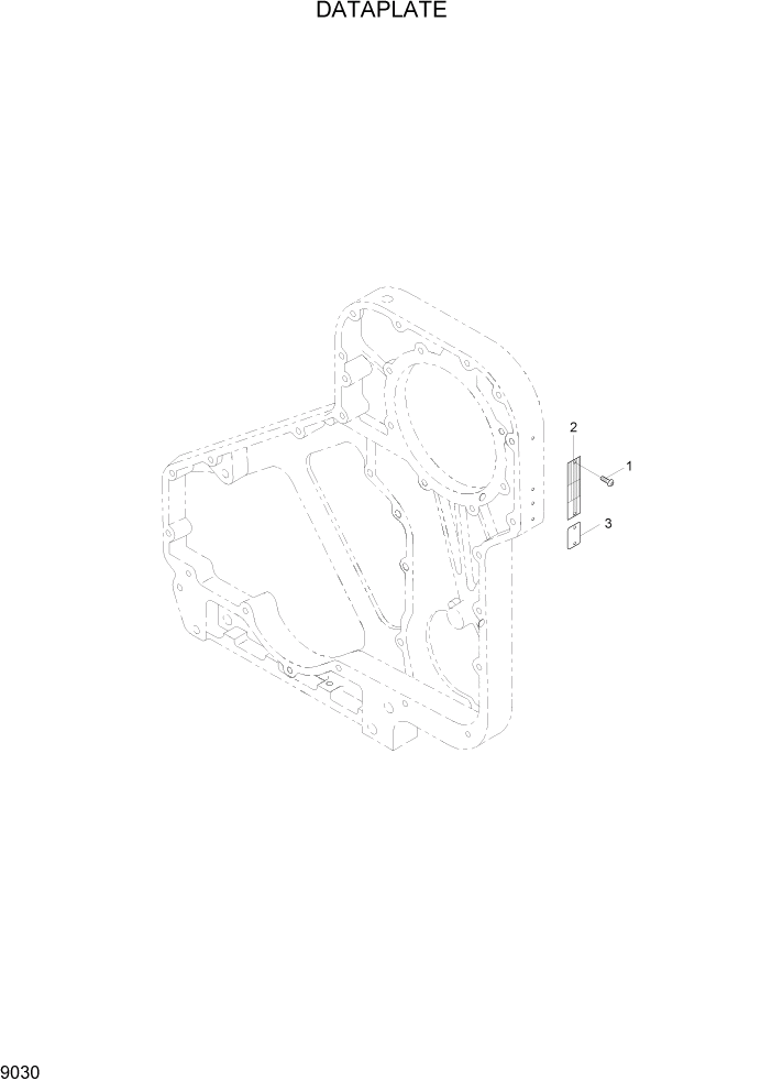 Схема запчастей Hyundai HL770-7A - PAGE 9030 DATAPLATE ДВИГАТЕЛЬ БАЗА