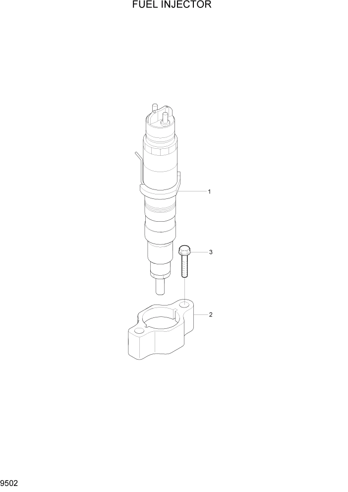 Схема запчастей Hyundai HL770-7A - PAGE 9502 FUEL INJECTOR ДВИГАТЕЛЬ БАЗА