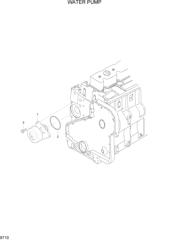 Схема запчастей Hyundai HL770-7A - PAGE 9710 WATER PUMP ДВИГАТЕЛЬ БАЗА