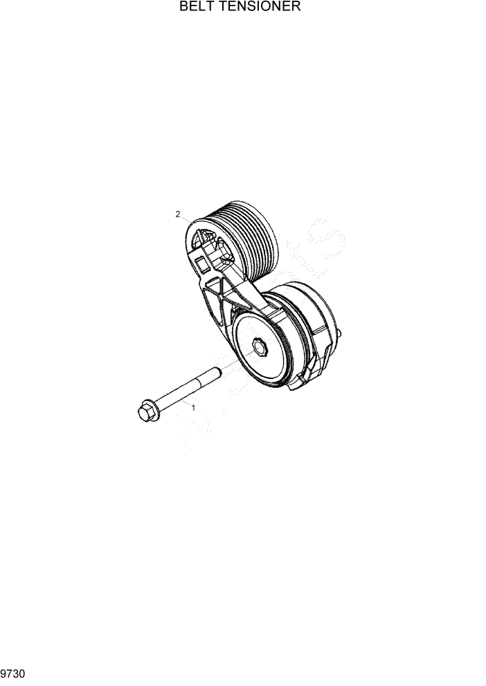 Схема запчастей Hyundai HL770-7A - PAGE 9730 BELT TENSIONER ДВИГАТЕЛЬ БАЗА