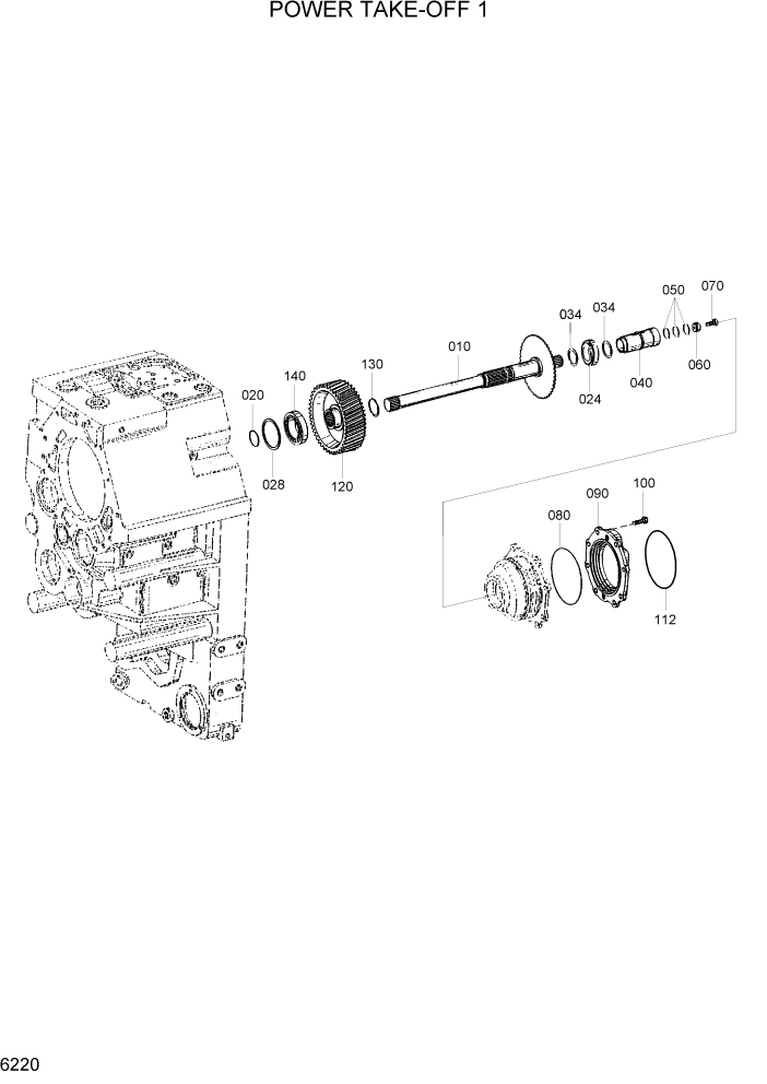 Схема запчастей Hyundai HL780-7A - PAGE 6220 POWER TAKE-OFF 1 СИЛОВАЯ СИСТЕМА