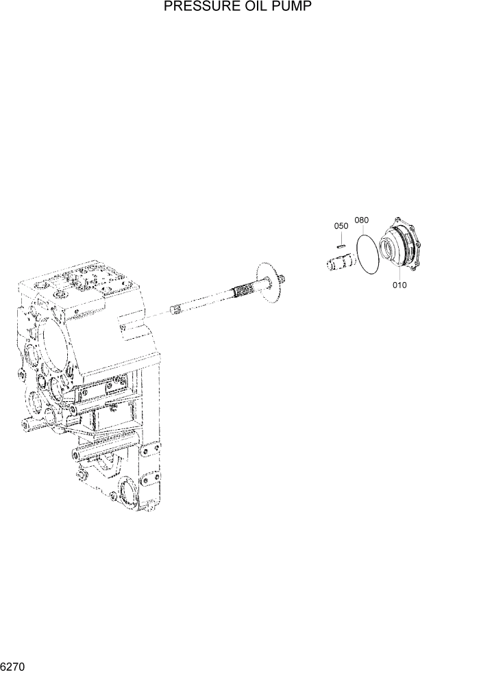 Схема запчастей Hyundai HL780-7A - PAGE 6270 PRESSURE OIL PUMP СИЛОВАЯ СИСТЕМА