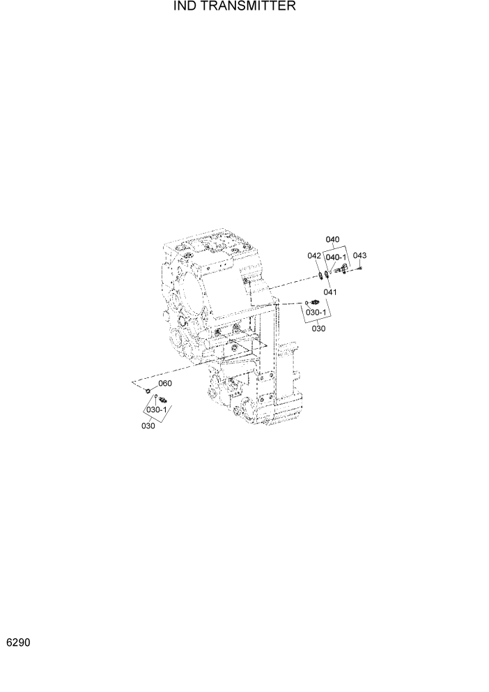 Схема запчастей Hyundai HL780-7A - PAGE 6290 IND TRANSMITTER СИЛОВАЯ СИСТЕМА