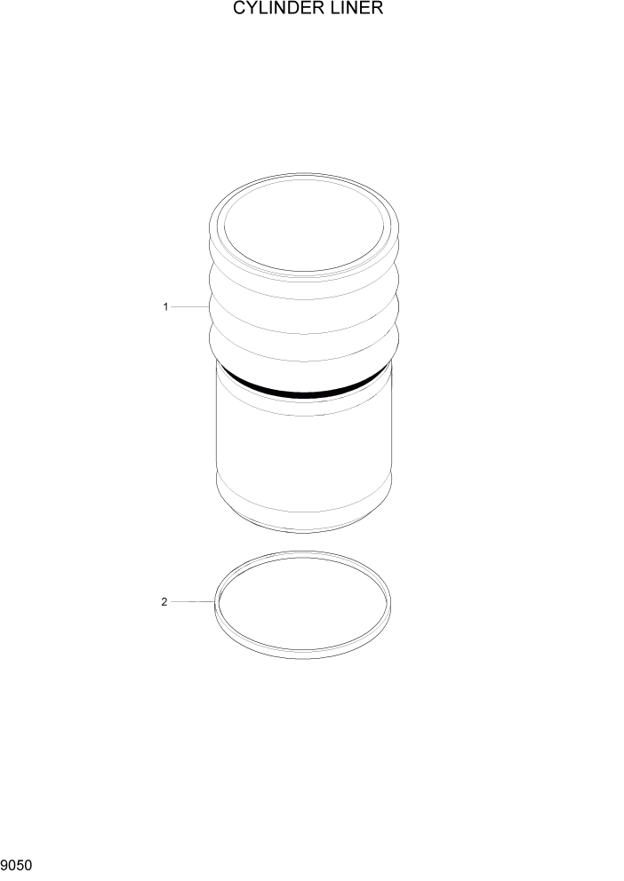 Схема запчастей Hyundai HL780-7A - PAGE 9050 CYLINDER LINER ДВИГАТЕЛЬ БАЗА