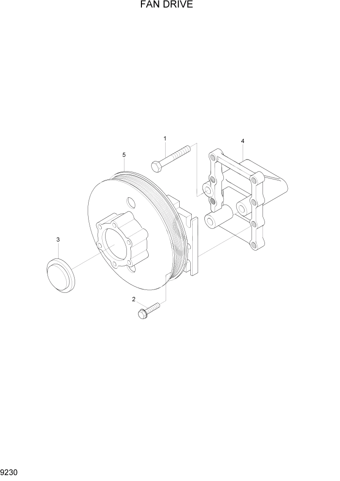 Схема запчастей Hyundai HL780-7A - PAGE 9230 FAN DRIVE ДВИГАТЕЛЬ БАЗА