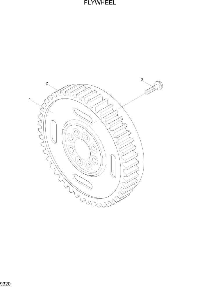 Схема запчастей Hyundai HL780-7A - PAGE 9320 FLYWHEEL ДВИГАТЕЛЬ БАЗА