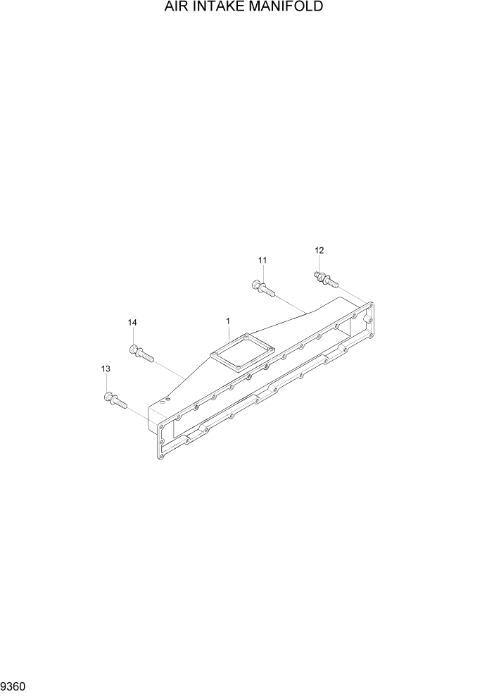 Схема запчастей Hyundai HL780-7A - PAGE 9360 AIR INTAKE MANIFOLD ДВИГАТЕЛЬ БАЗА