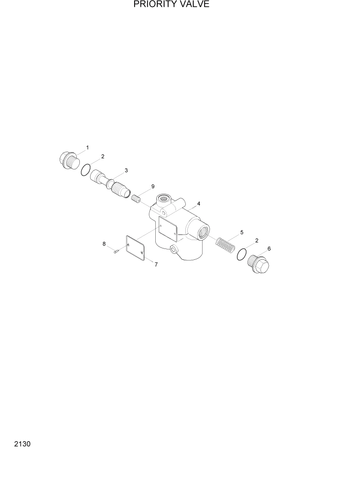 Схема запчастей Hyundai HL740-3ATM - PAGE 2130 PRIORITY VALVE ГИДРАВЛИЧЕСКАЯ СИСТЕМА