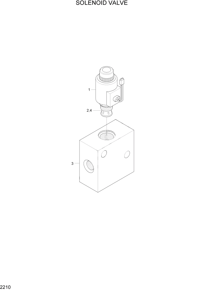 Схема запчастей Hyundai HL740-3ATM - PAGE 2210 SOLENOID VALVE ГИДРАВЛИЧЕСКАЯ СИСТЕМА