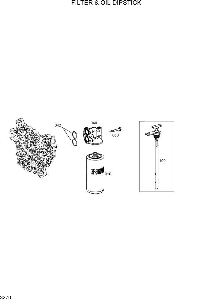 Схема запчастей Hyundai HL740-3ATM - PAGE 3270 FILTER & OIL DIPSTICK ТРАНСМИССИЯ