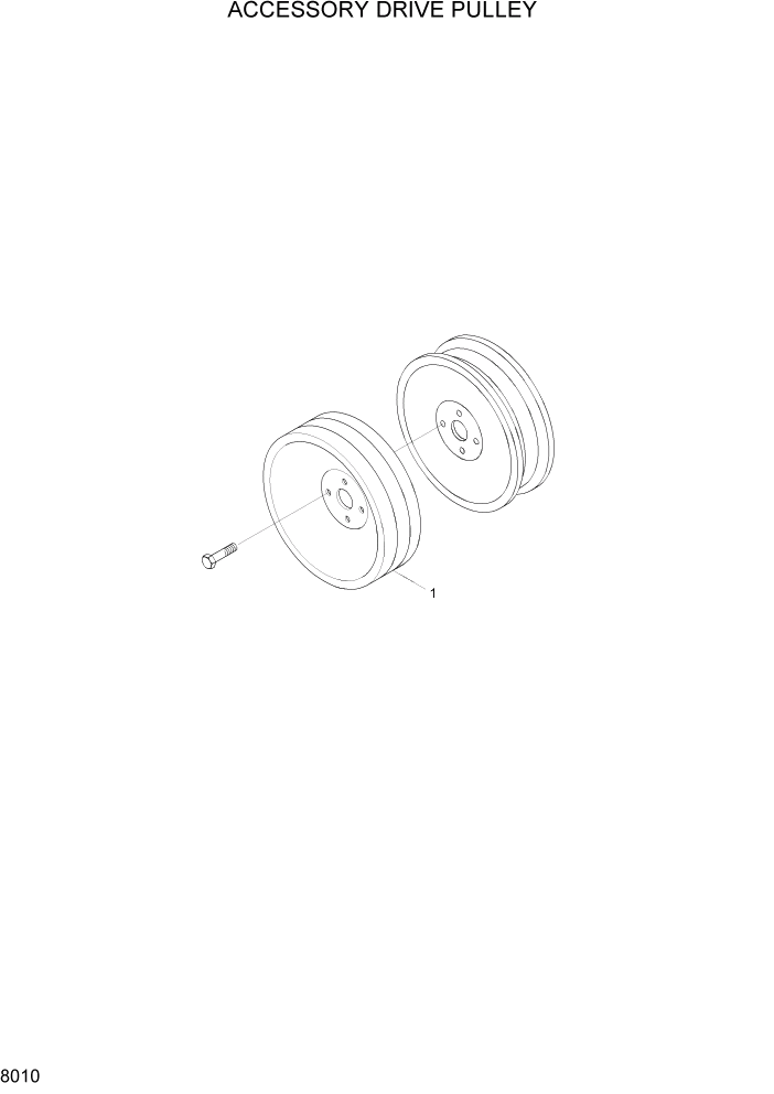 Схема запчастей Hyundai HL740-3ATM - PAGE 8010 ACCESSORY DRIVE PULLEY ДВИГАТЕЛЬ БАЗА