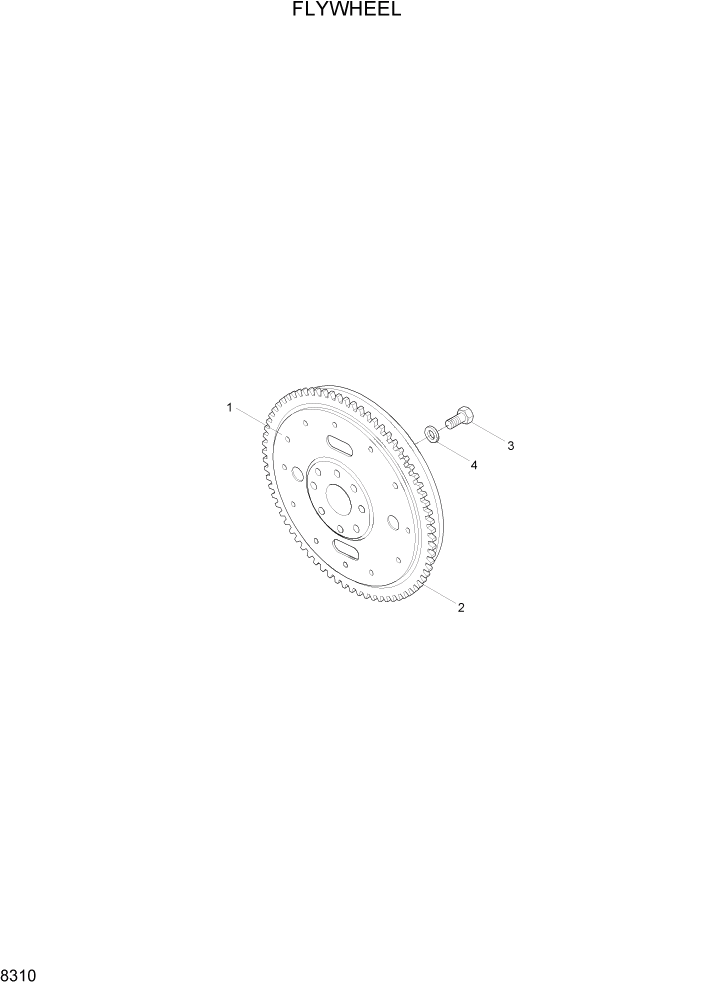 Схема запчастей Hyundai HL740-3ATM - PAGE 8310 FLYWHEEL ДВИГАТЕЛЬ БАЗА