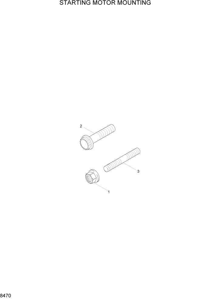 Схема запчастей Hyundai HL740-3ATM - PAGE 8470 STARTING MOTOR MOUNTING ДВИГАТЕЛЬ БАЗА