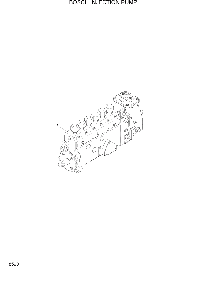 Схема запчастей Hyundai HL740-3ATM - PAGE 8590 BOSCH INJECTION PUMP ДВИГАТЕЛЬ БАЗА