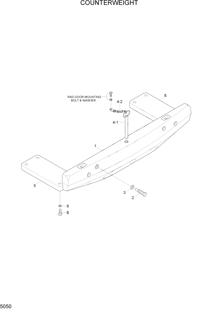 Схема запчастей Hyundai HL7803A - PAGE 5050 COUNTERWEIGHT СТРУКТУРА