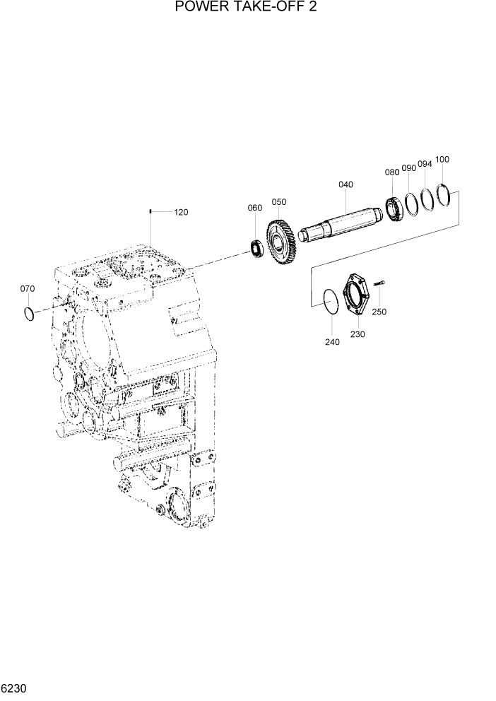 Схема запчастей Hyundai HL7803A - PAGE 6230 POWER TAKE-OFF 2 СИЛОВАЯ СИСТЕМА