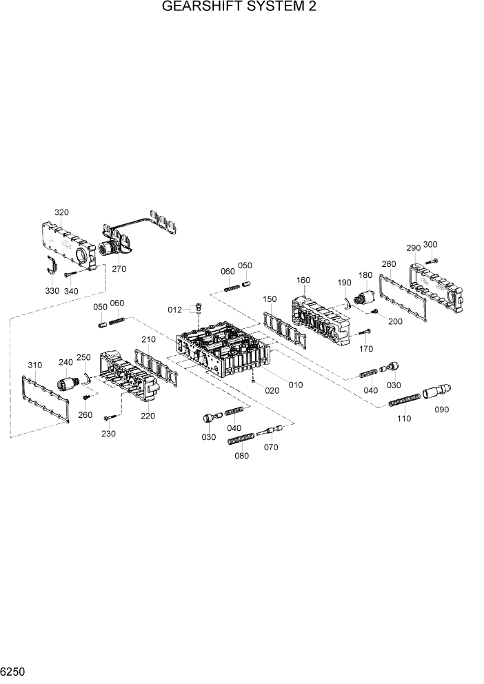 Схема запчастей Hyundai HL7803A - PAGE 6250 GEARSHIFT SYSTEM 2 СИЛОВАЯ СИСТЕМА