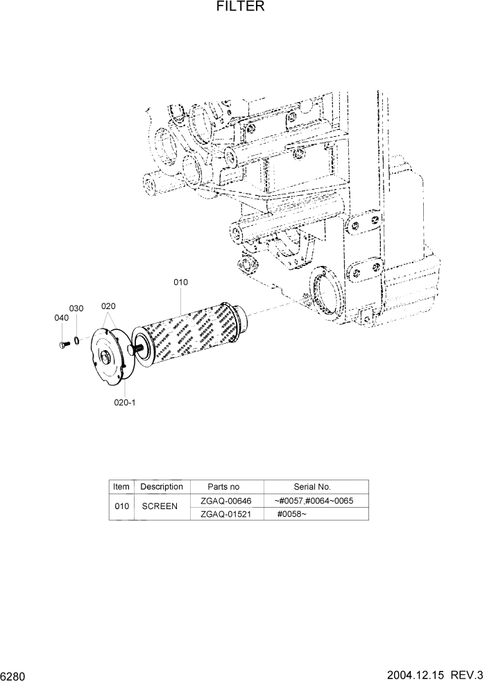 Схема запчастей Hyundai HL7803A - PAGE 6280 FILTER СИЛОВАЯ СИСТЕМА