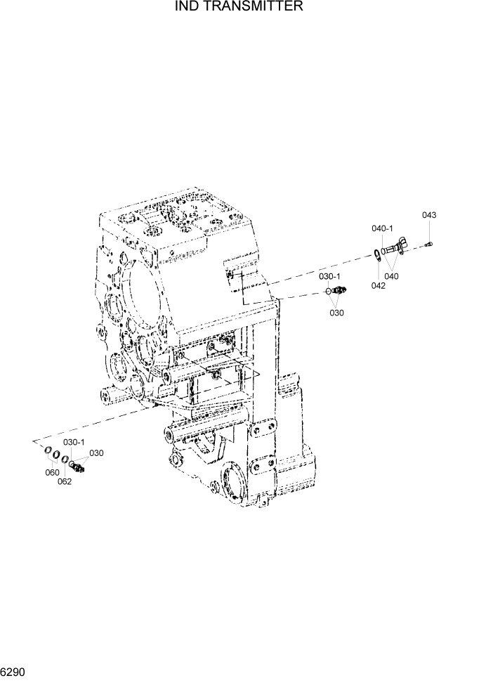 Схема запчастей Hyundai HL7803A - PAGE 6290 IND TRANSMITTER СИЛОВАЯ СИСТЕМА