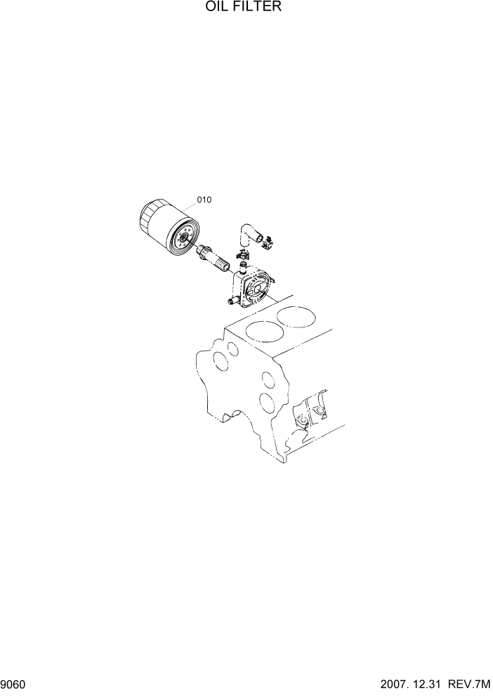 Схема запчастей Hyundai 20/25/30/33D-7 - PAGE 9060 OIL FILTER ДВИГАТЕЛЬ БАЗА