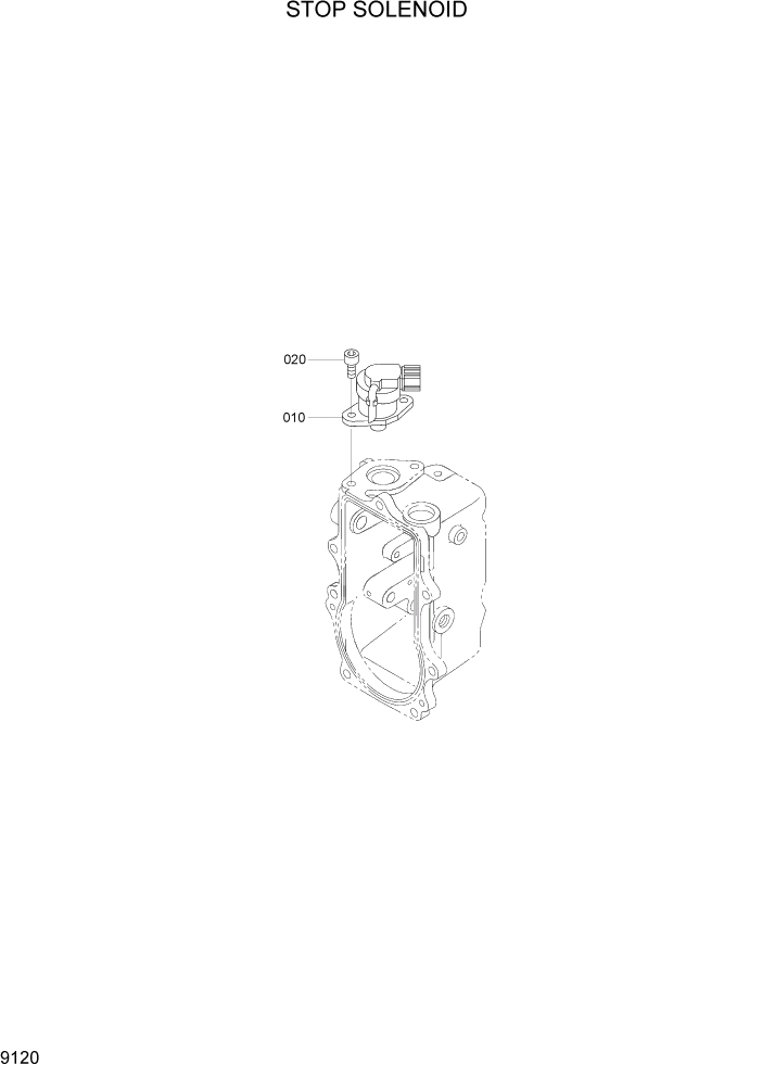 Схема запчастей Hyundai 20/25/30/33D-7 - PAGE 9120 STOP SOLENOID ДВИГАТЕЛЬ БАЗА