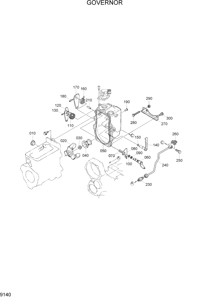 Схема запчастей Hyundai 20/25/30/33D-7 - PAGE 9140 GOVERNOR ДВИГАТЕЛЬ БАЗА