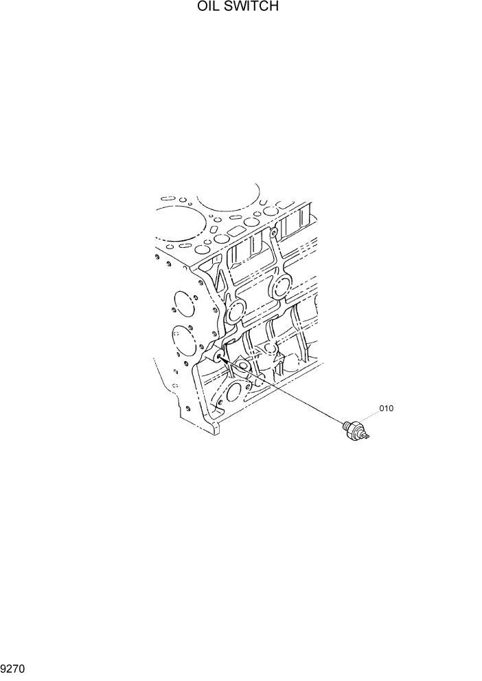 Схема запчастей Hyundai 20/25/30/33D-7 - PAGE 9270 OIL SWITCH ДВИГАТЕЛЬ БАЗА