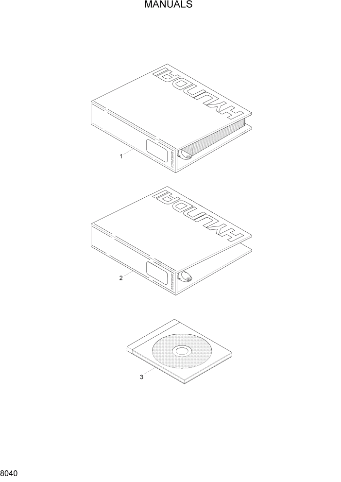 Схема запчастей Hyundai 20/25/30/33D-7E - PAGE 8040 MANUALS ДРУГИЕ ЧАСТИ