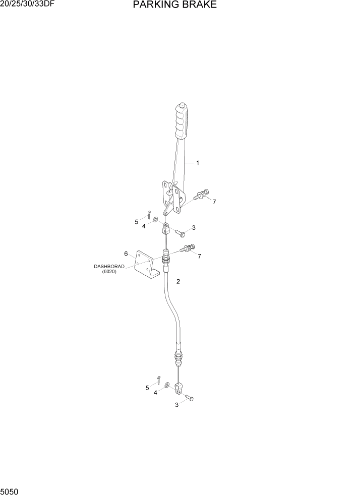 Схема запчастей Hyundai 20/25/30/33DF - PAGE 5050 PARKING BRAKE СИСТЕМА УПРАВЛЕНИЯ